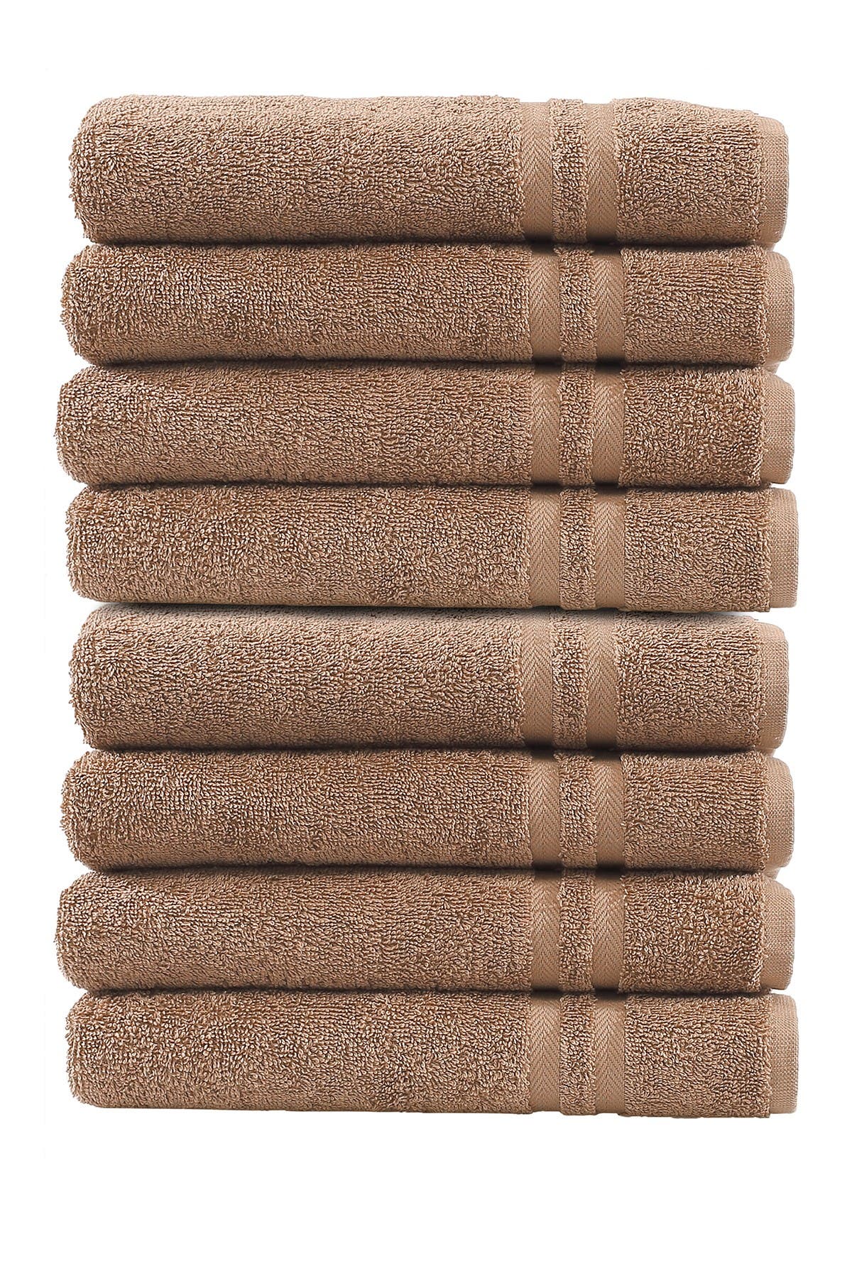 Linum Home Textiles Denzi Hand Towels - Set of 8 - Latte