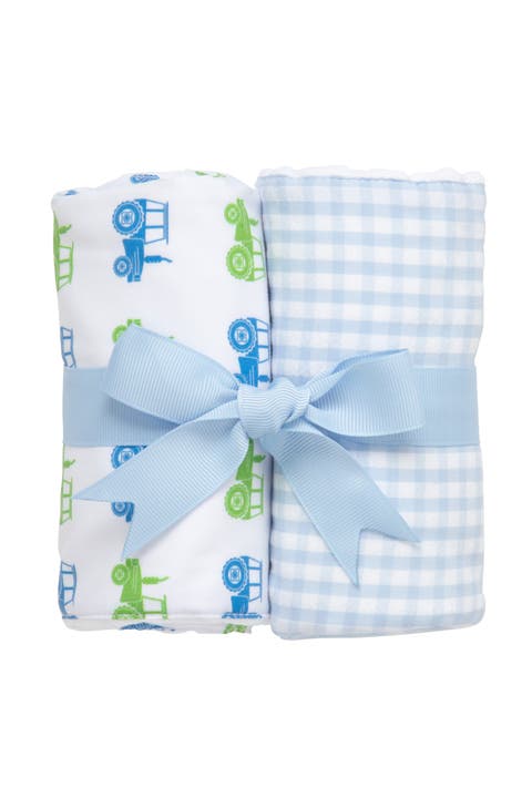 Print Set of Two Burp Cloths