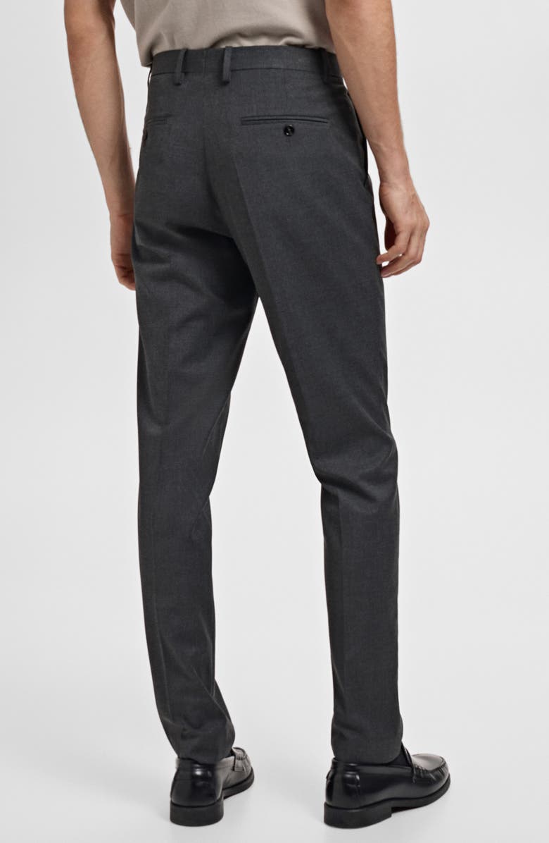 MANGO Milan Slim Fit Suit Pants, Alternate, color, Dark Heather Grey