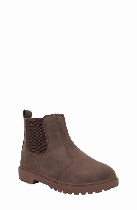 Kids' Elastic Side Zip Faux Leather Bootie