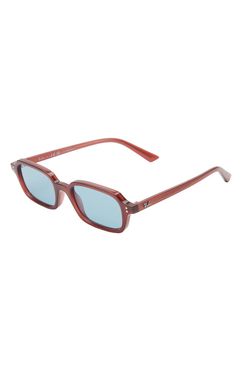 Ray-Ban Zuri 52mm Rectangle Sunglasses, Alternate, color, Rusty Brown Blue