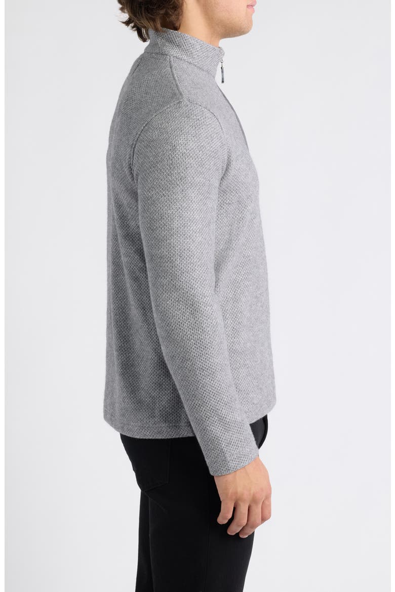 Dalton Melange Quarter Zip Pullover, Alternate, color, GRAY