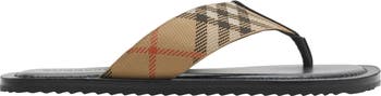 【Burberry】Pavilion Check sandals Burberry Check Pavilion Sandals | Saks Fifth Avenue