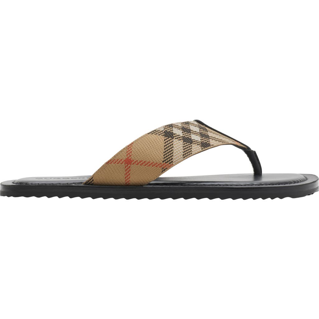 Burberry Pavilion Check Sandal In Sand