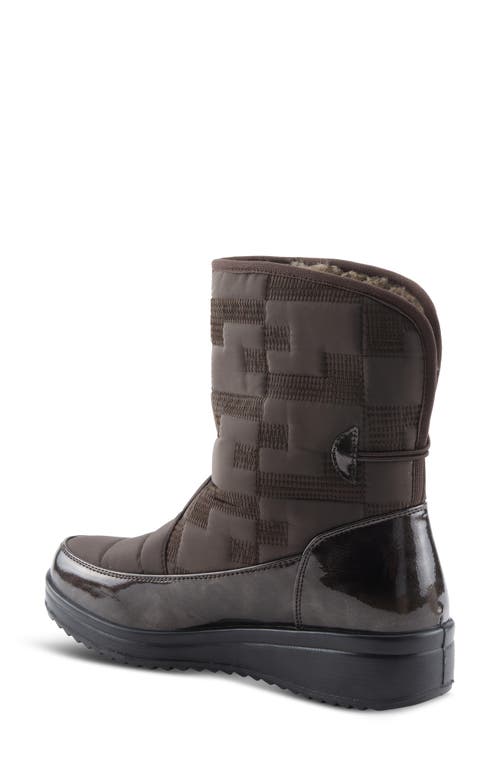 Flexus By Spring Step Daffo Waterproof Faux Shearling Lined Boot In Brown