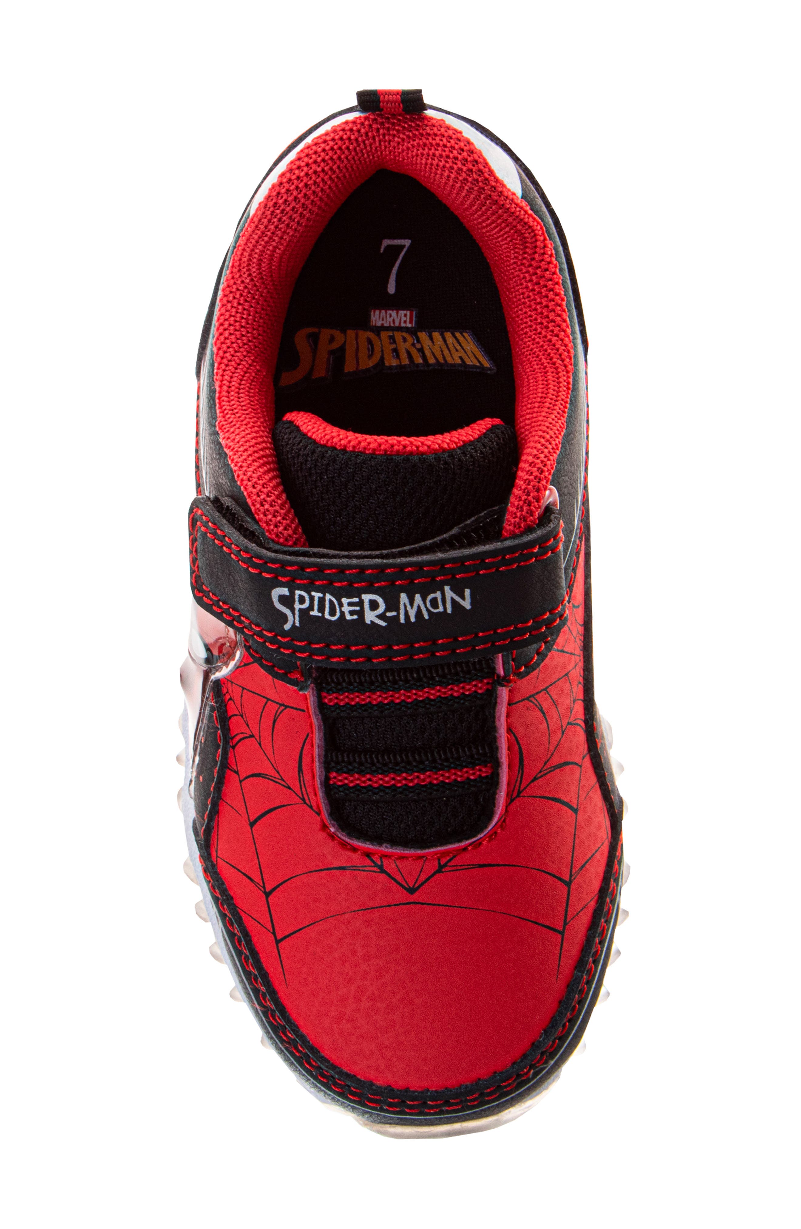 JOSMO Kids' Spider-Man Sneaker, Alternate, color, Black/ Red