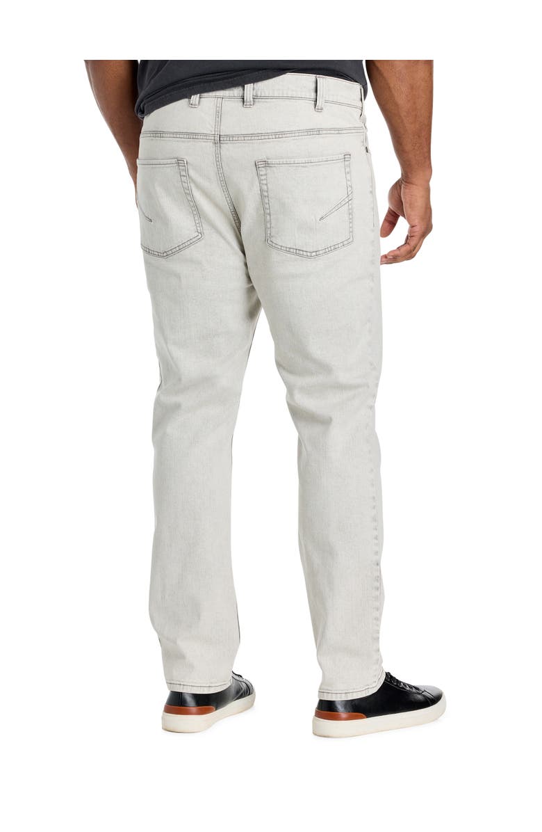 True Nation by DXL Big & Tall Acid Washed Tapered-Fit Jeans, Alternate, color, Tinted Grey