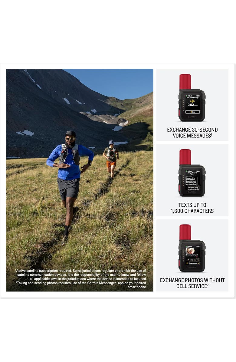 Garmin inReach Mini 3 Plus Compact Satellite Communicator 1.9" Outdoor GPS with Worldwide Maps and Built-In Bluetooth - Black, Alternate, color, Black