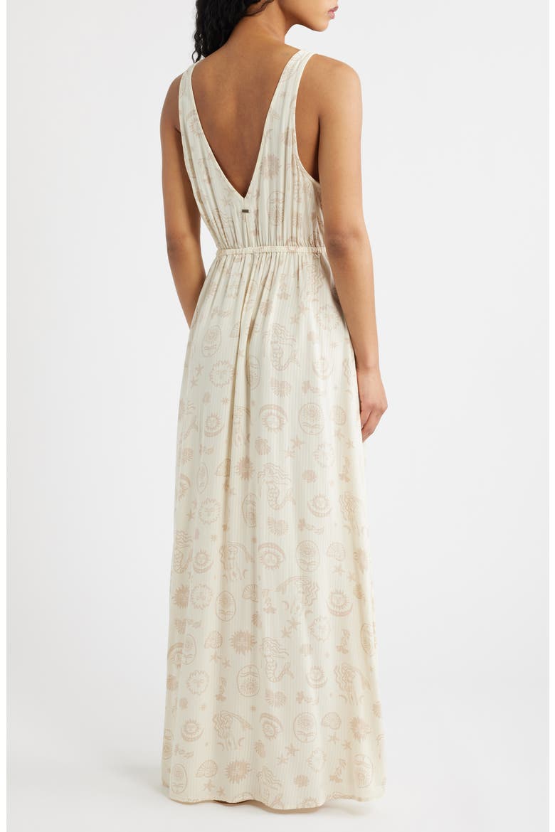 Catalina Island Plunge Cutout Maxi Dress, Alternate, color, NATURAL