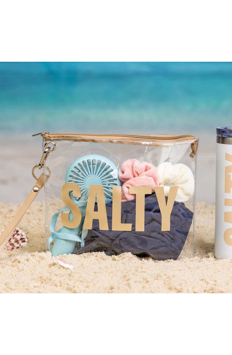 Totalee Gift Salty Clear Bag Wristlet Plastic White, Alternate, color, Clear