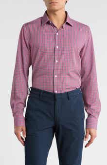 Nautica Slim Fit Check Print Dress Shirt