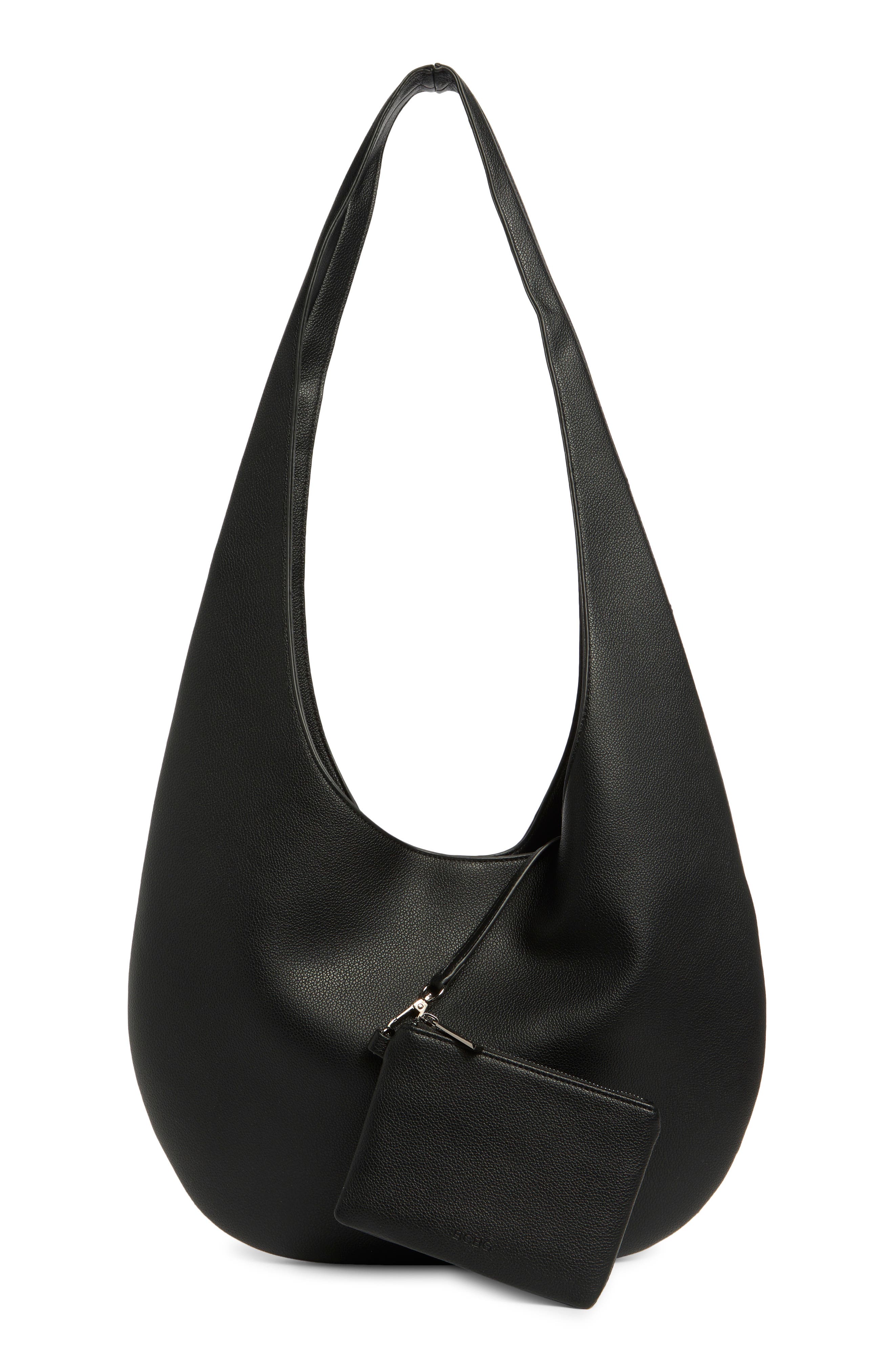 BCBG Large Hobo Bag, Alternate, color, Black