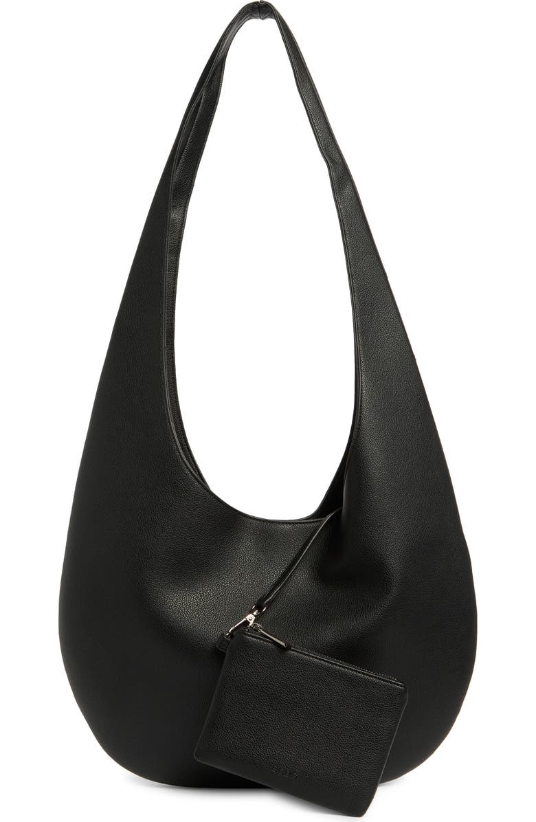 BCBG Large Hobo Bag, Alternate, color, Black