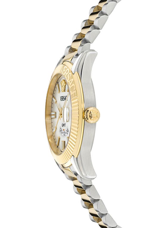 Versace Apodis Gmt Bracelet Watch, 41mm In Metallic