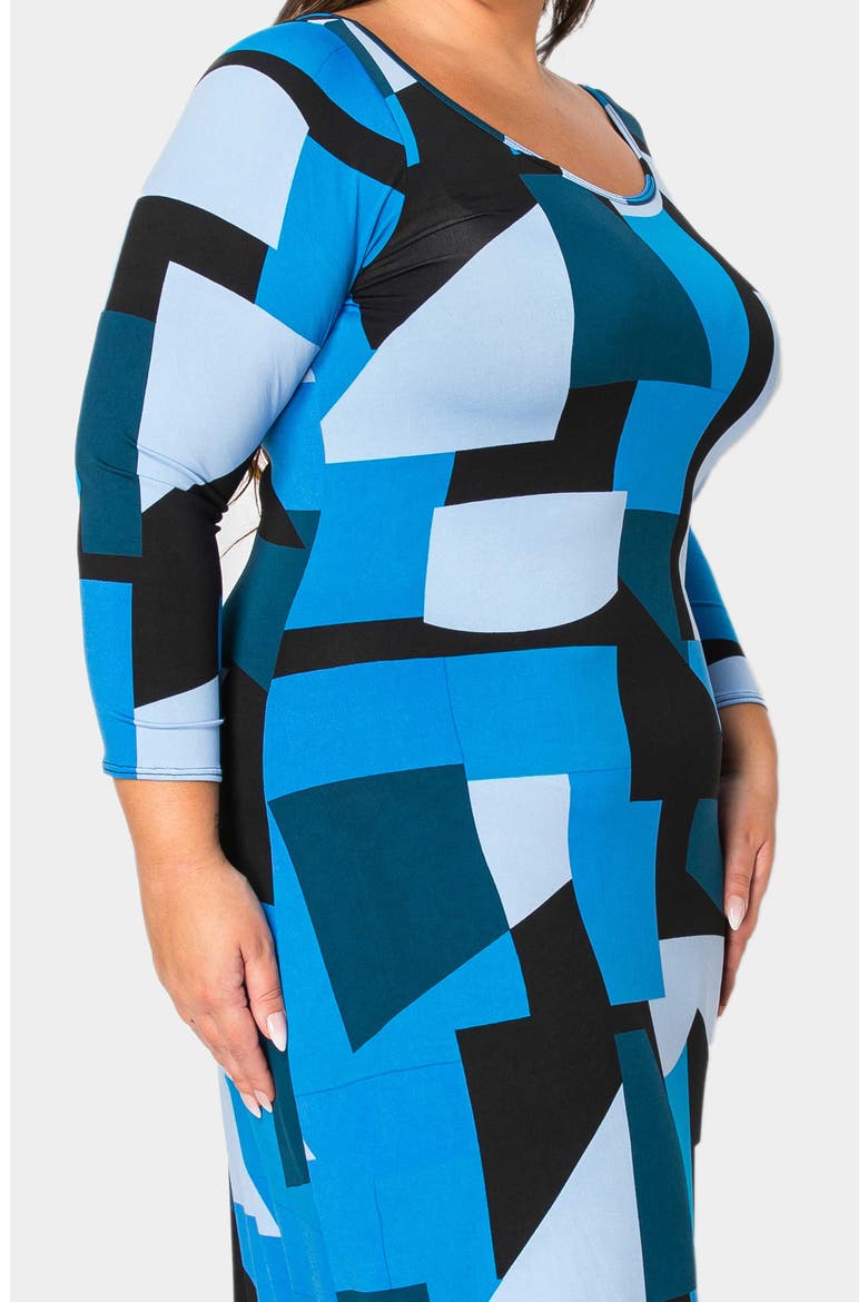 Ozean Azul Long Sleeve Maxi Dress, Alternate, color, BLUE