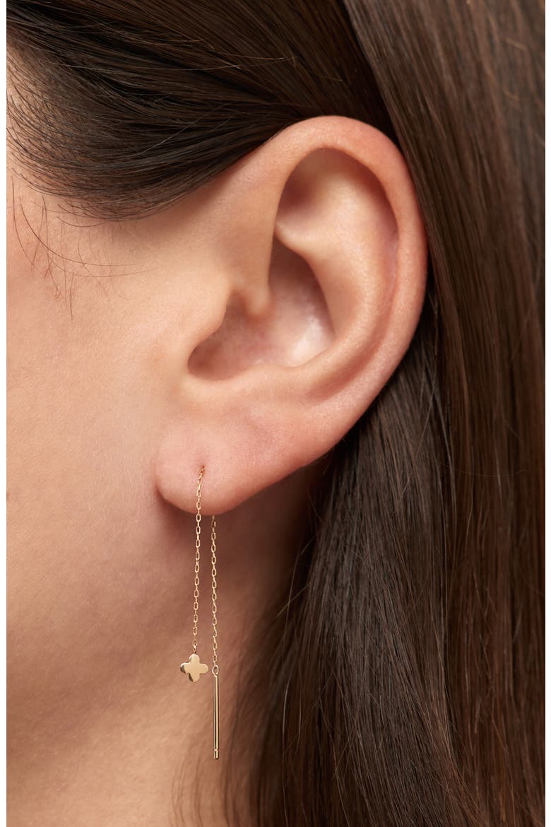 Solid Yellow Gold - Mini Flower Threaders, Alternate, color, Gold