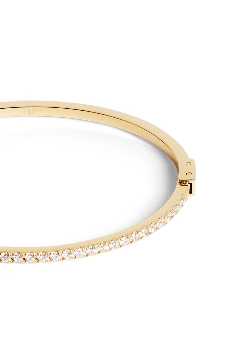 Eternal Love Gold Bangle, Alternate, color, Crystal