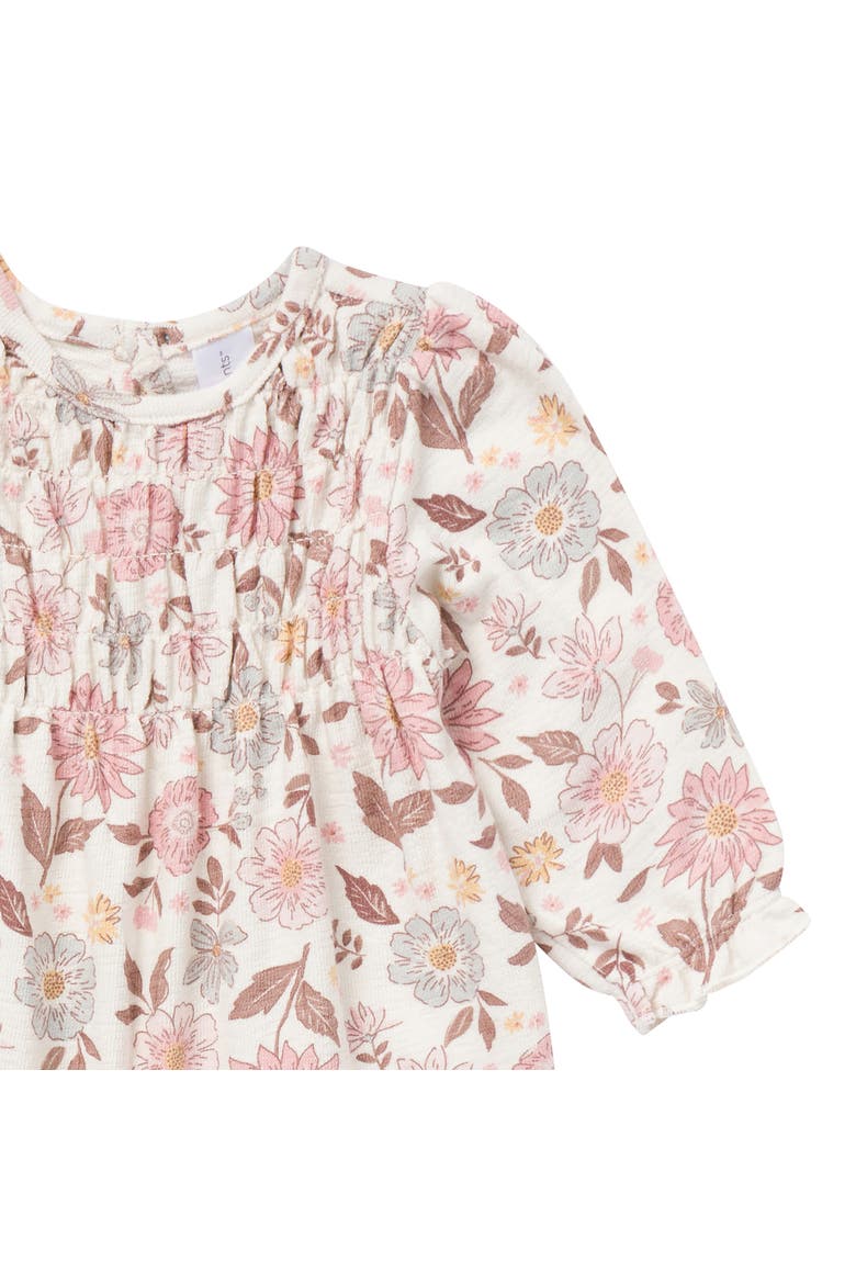 Smocked Long Leg Romper, Alternate, color, Flower Blossoms