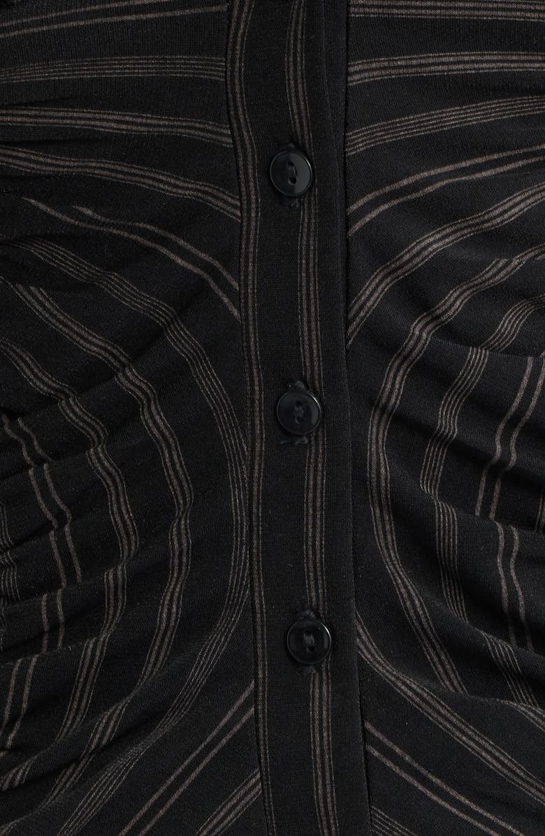 BDG Urban Outfitters Penny Ruched Polka Dot Top, Alternate, color, Black