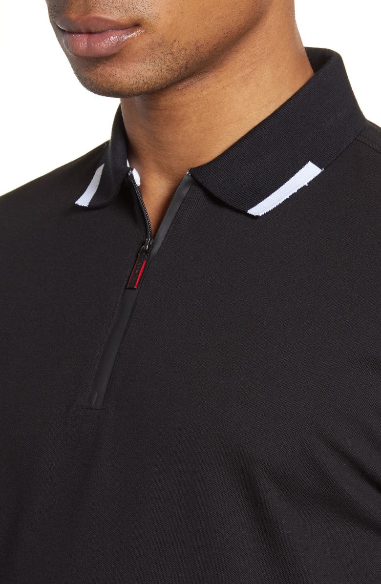 Brax Percy Hi Flex Short Sleeve Piqué Zip Polo, Alternate, color, 