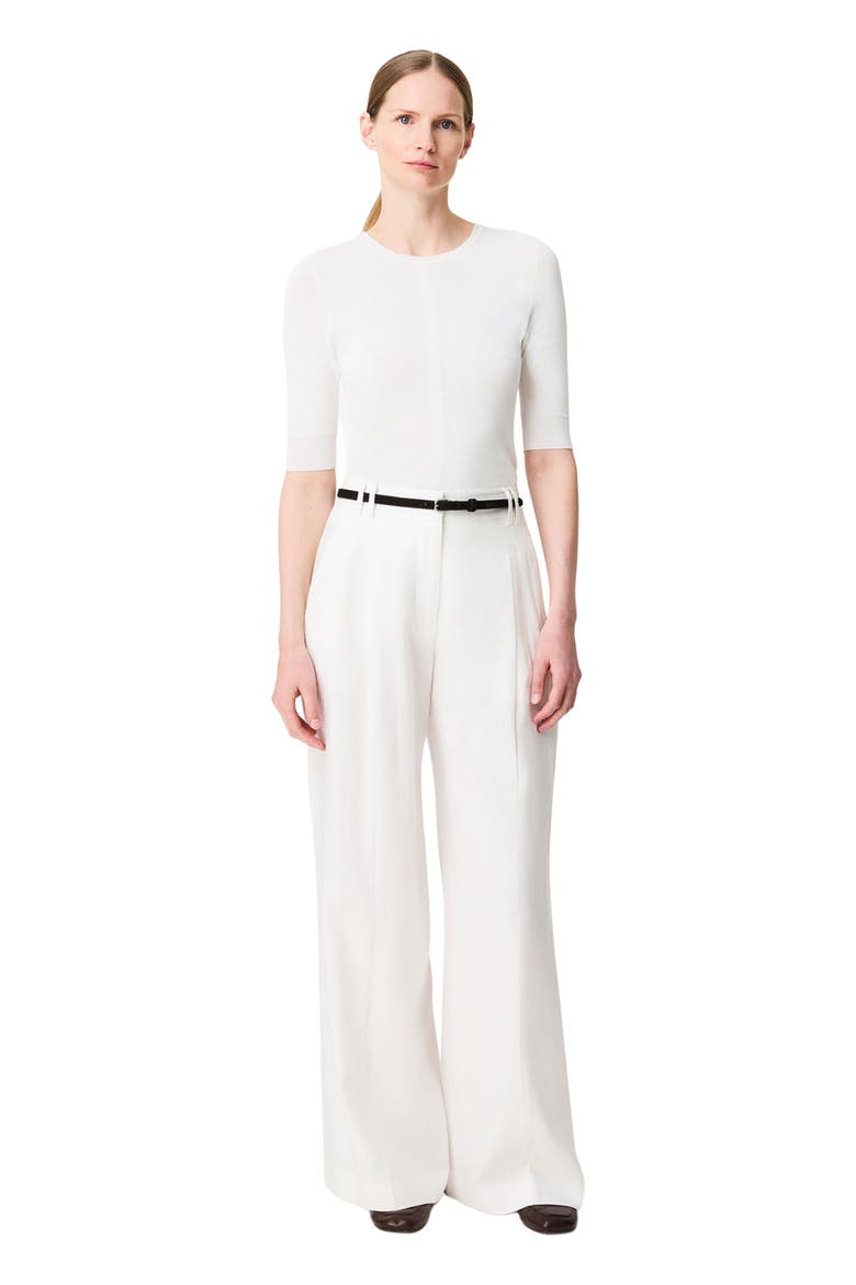 Pleated Trouser, Main, color, WHITE