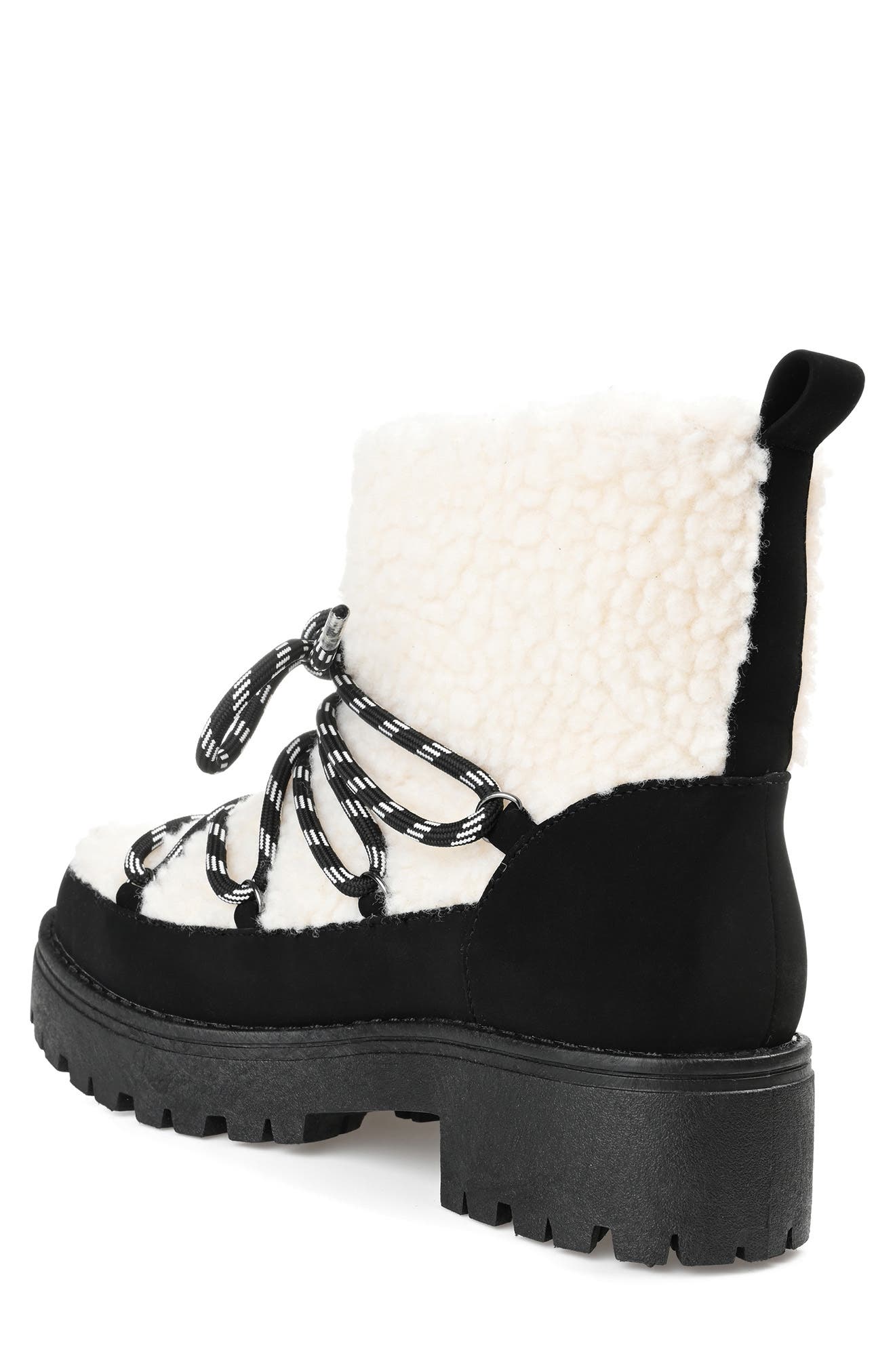 Journee Collection Roylynn Faux Shearling Lug Sole Boot, Alternate, color, 