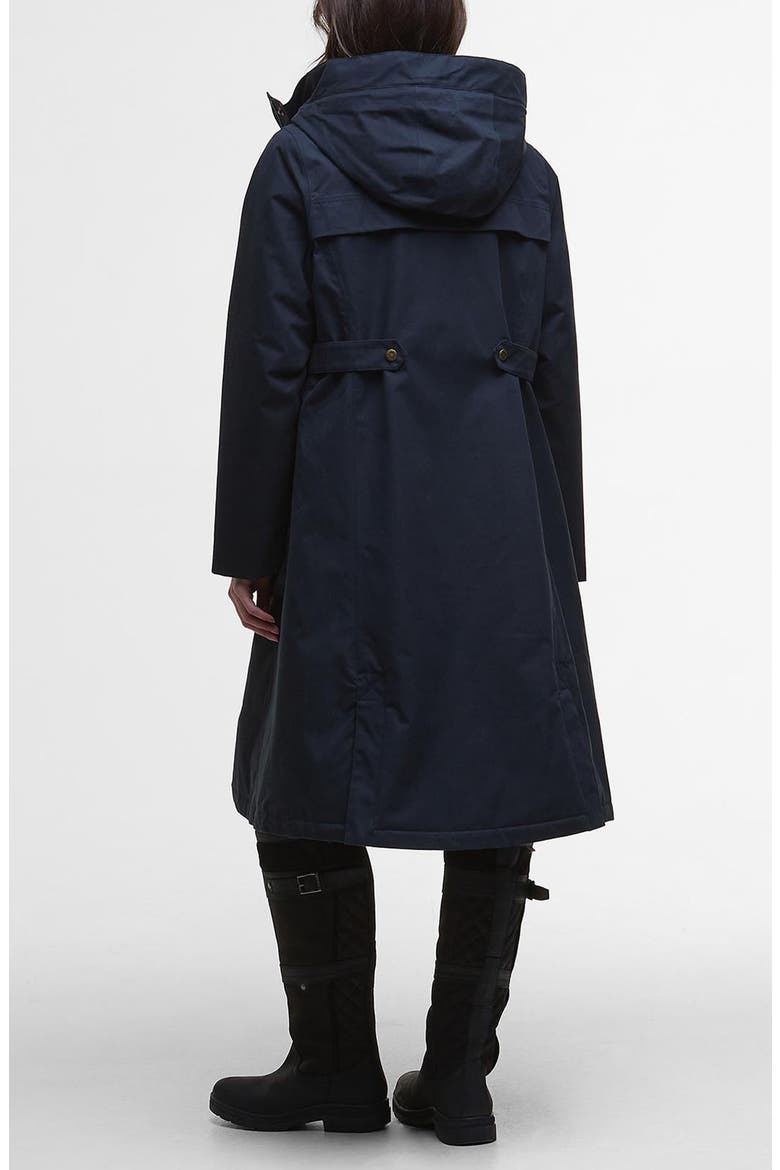 Bamburgh Hooded Waterproof Jacket, Alternate, color, DEEP NAVY/ BLACK WATCH