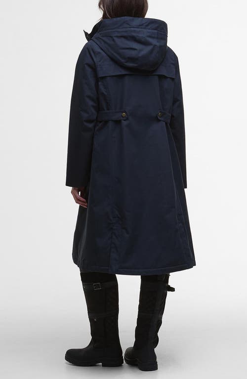 Barbour Bamburgh Hooded Waterproof Jacket In Blue