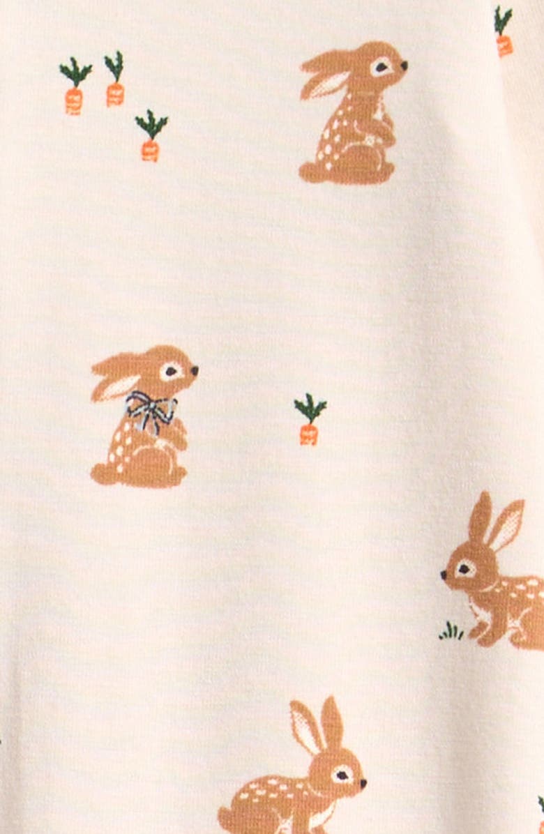 Petit Lem Fitted One-Piece Zip Pajamas, Alternate, color, Beige