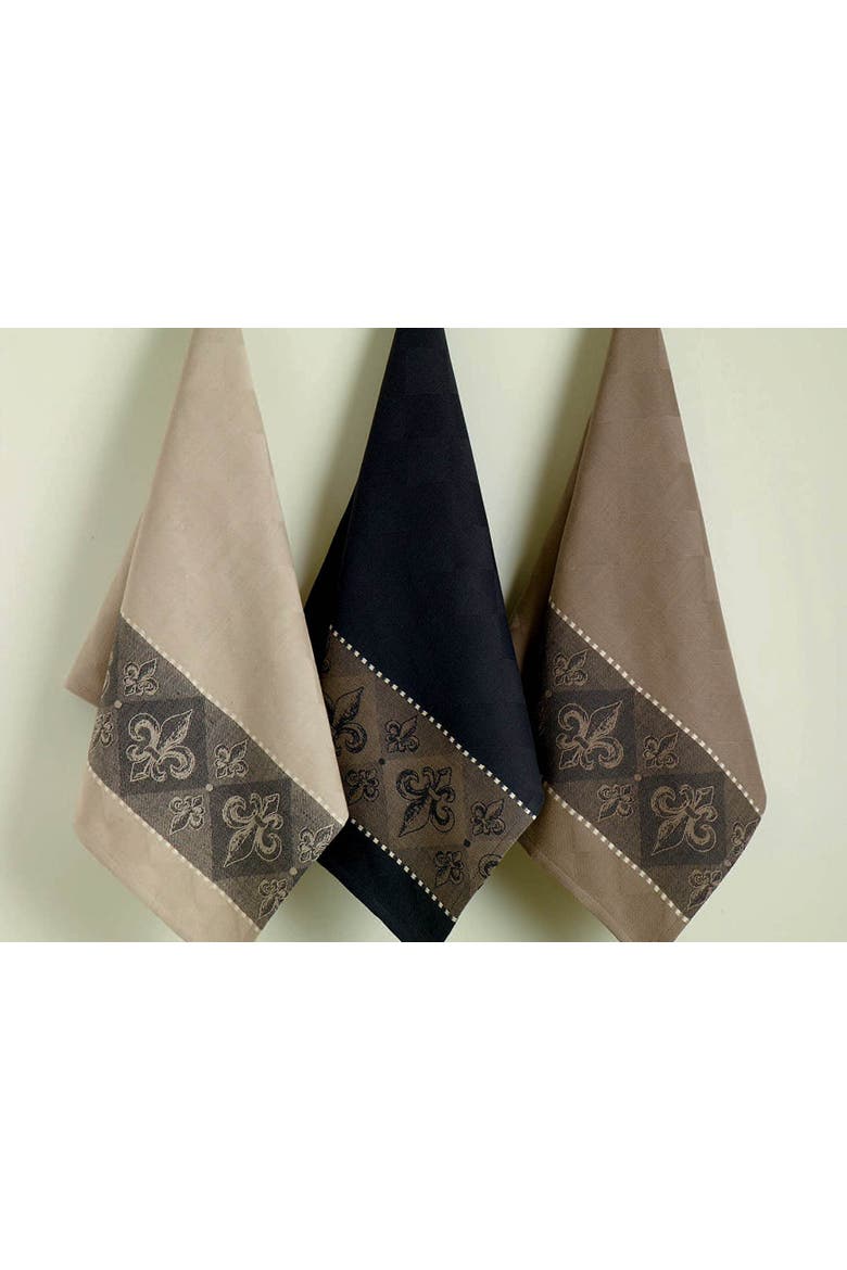 Fleur De Lis Assorted Jacquard Dishtowels Set/3, Alternate, color, Fleur De Lis