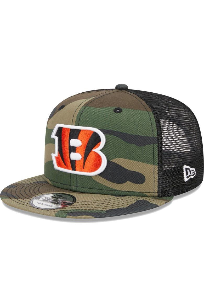 Men's New Era Camo Cincinnati Bengals  Main Trucker 9FIFTY Snapback Hat, Main, color, Camo