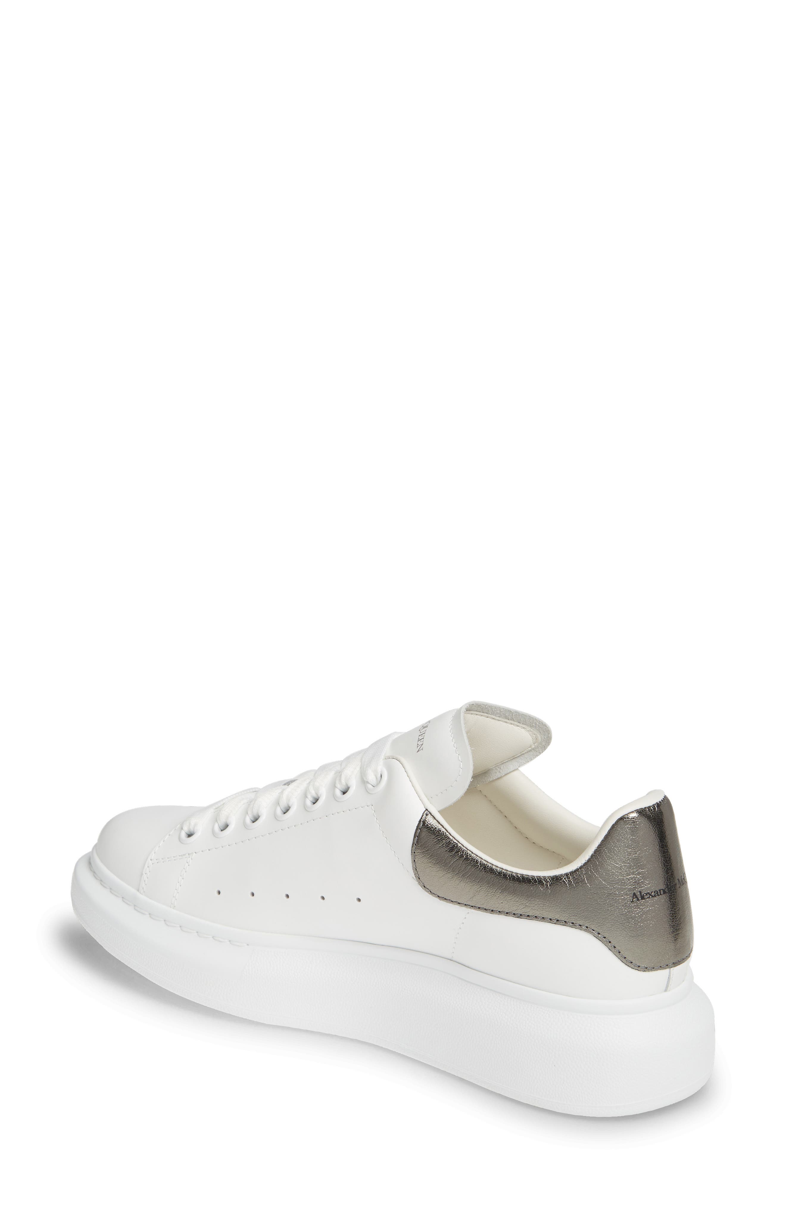 McQueen Oversized Sneaker, Alternate, color, White/ Black Pearl