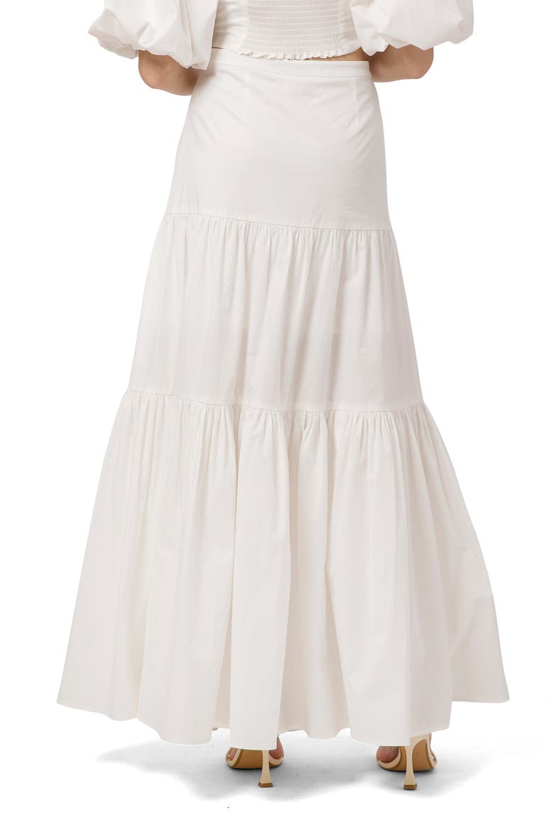 Tiered Maxi Skirt, Alternate, color, IVORY