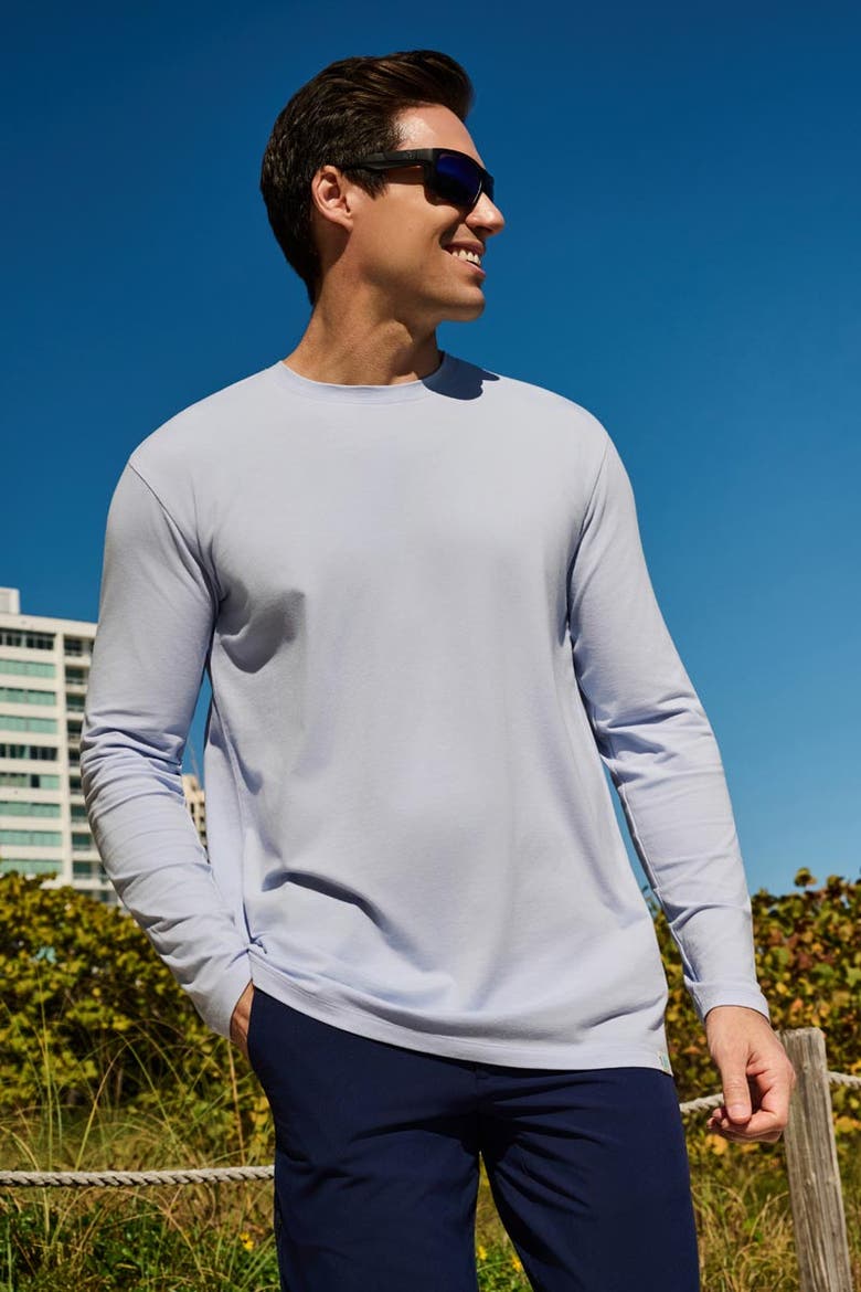Men's Morada Long Sleeve T-Shirt, UPF 50+ Sun Protection, Alternate, color, Periwinkle Purple