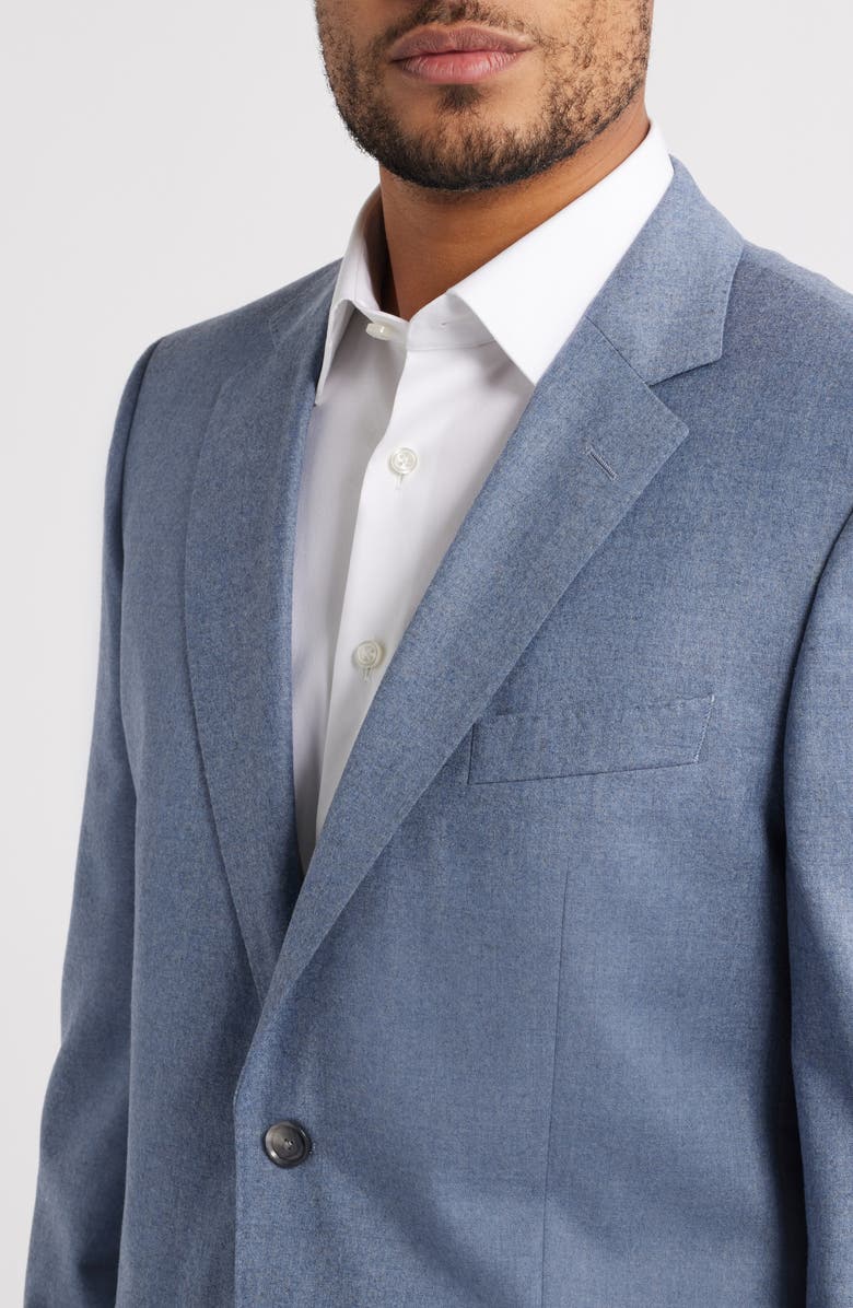 BOSS Huge Trim Fit Wool Mélange Sport Coat, Alternate, color, Open Blue
