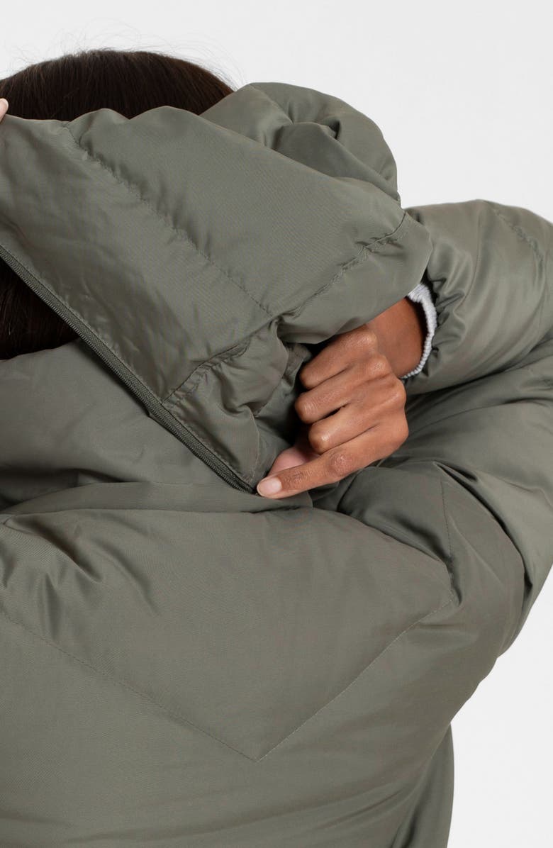 Seraphine Long Maternity Down & Feather Fill Puffer Coat with Babywearing Panel, Alternate, color,