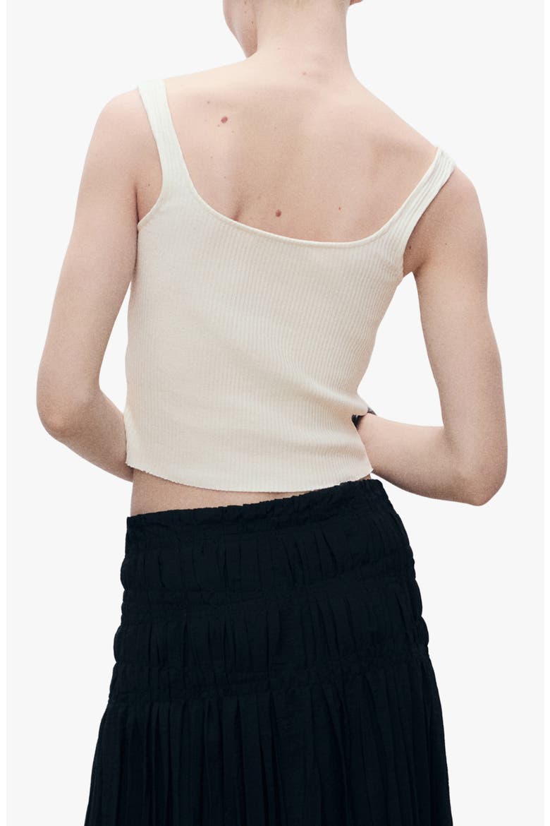 Contrast Placket Rib Tank, Alternate, color, ECRU