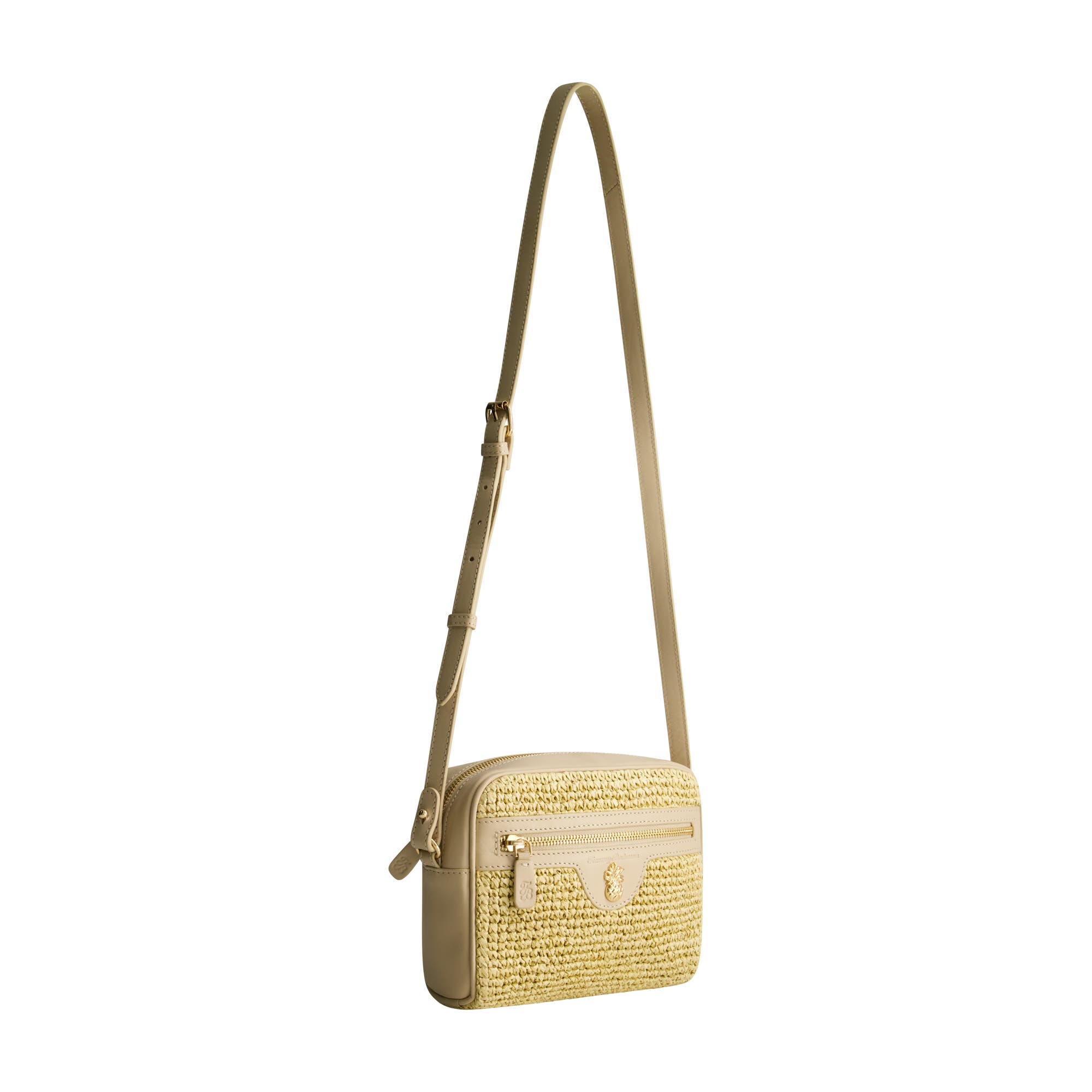 Tommy Bahama Soft Straw Camera Bag, Alternate, color, Tan