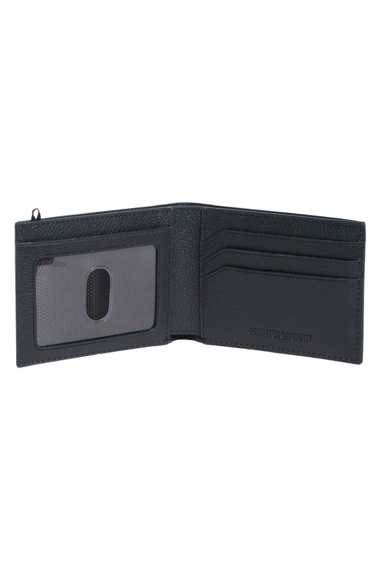 Pebbled Leather Billfold Wallet, Alternate, color, NAVY