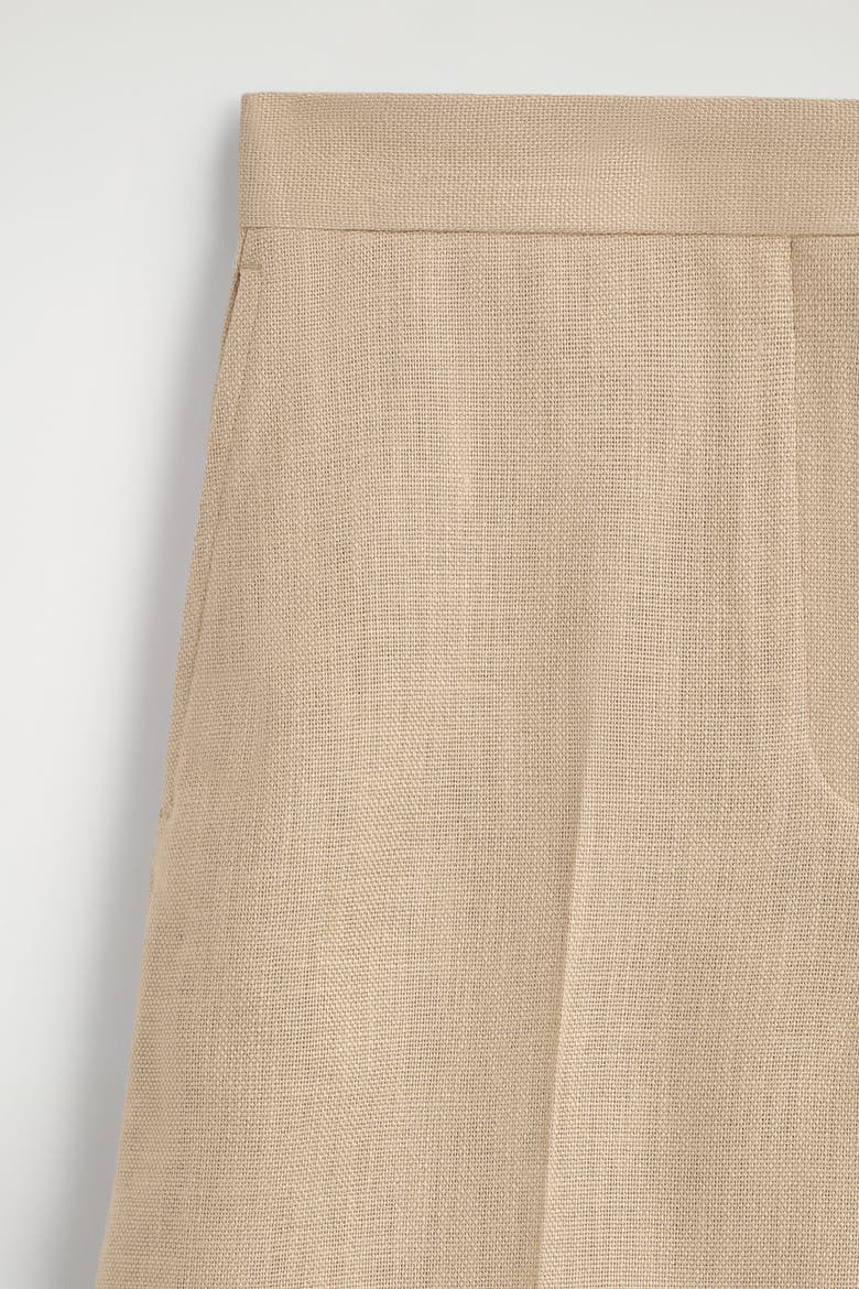 Longline Tailored Shorts, Alternate, color, BEIGE
