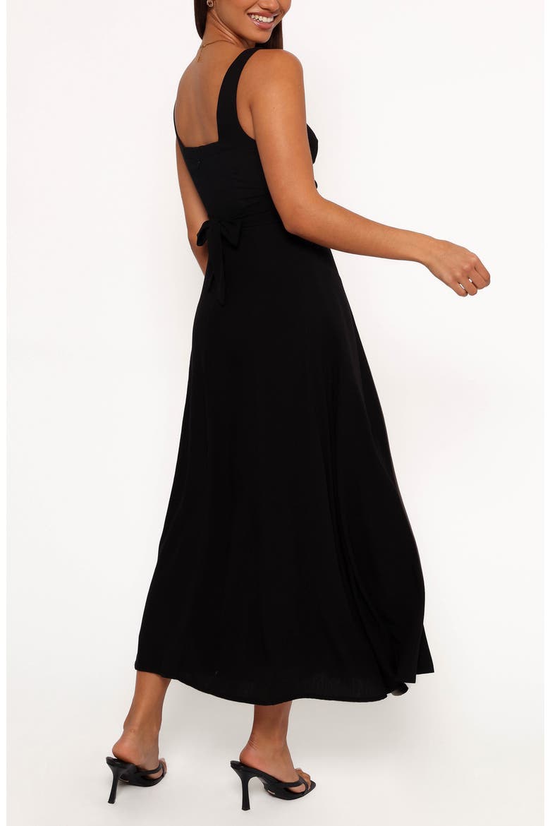 Archer Sleeveless Fit & Flare Midi Dress, Alternate, color, BLACK