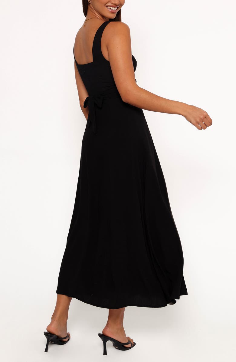 Petal & Pup Archer Sleeveless Fit & Flare Midi Dress, Alternate, color, Black