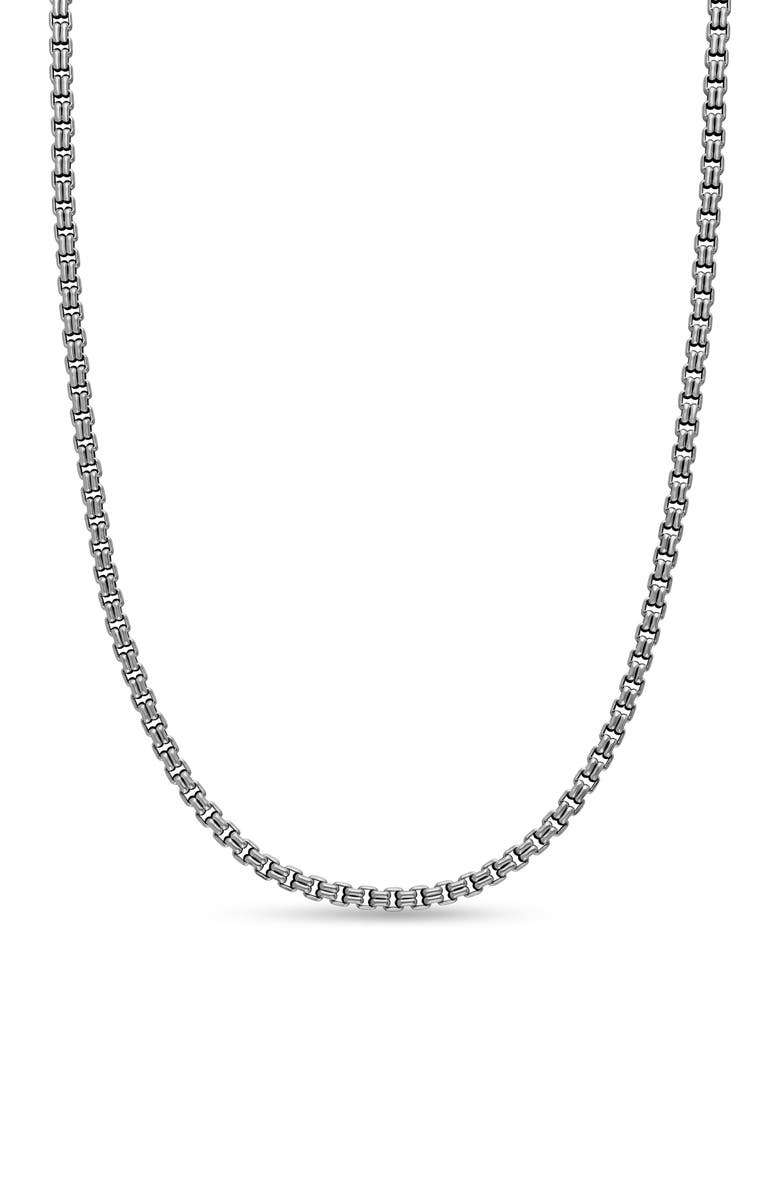 David Yurman Men's Double Box Chain Necklace in Sterling Silver, 2.6mm, Main, color, Silver