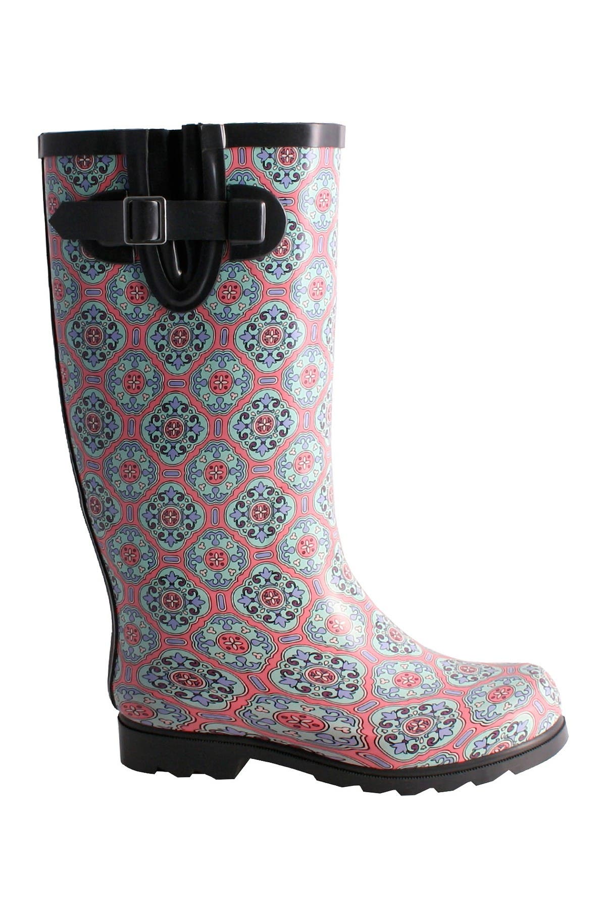 Nomad Puddles Waterproof Rain Boot, Alternate, color, Pink/Mint Tile