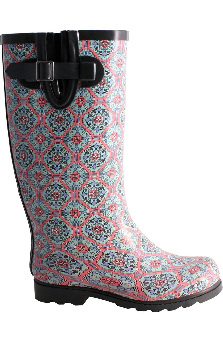 Nomad Puddles Waterproof Rain Boot, Alternate, color, Pink/Mint Tile