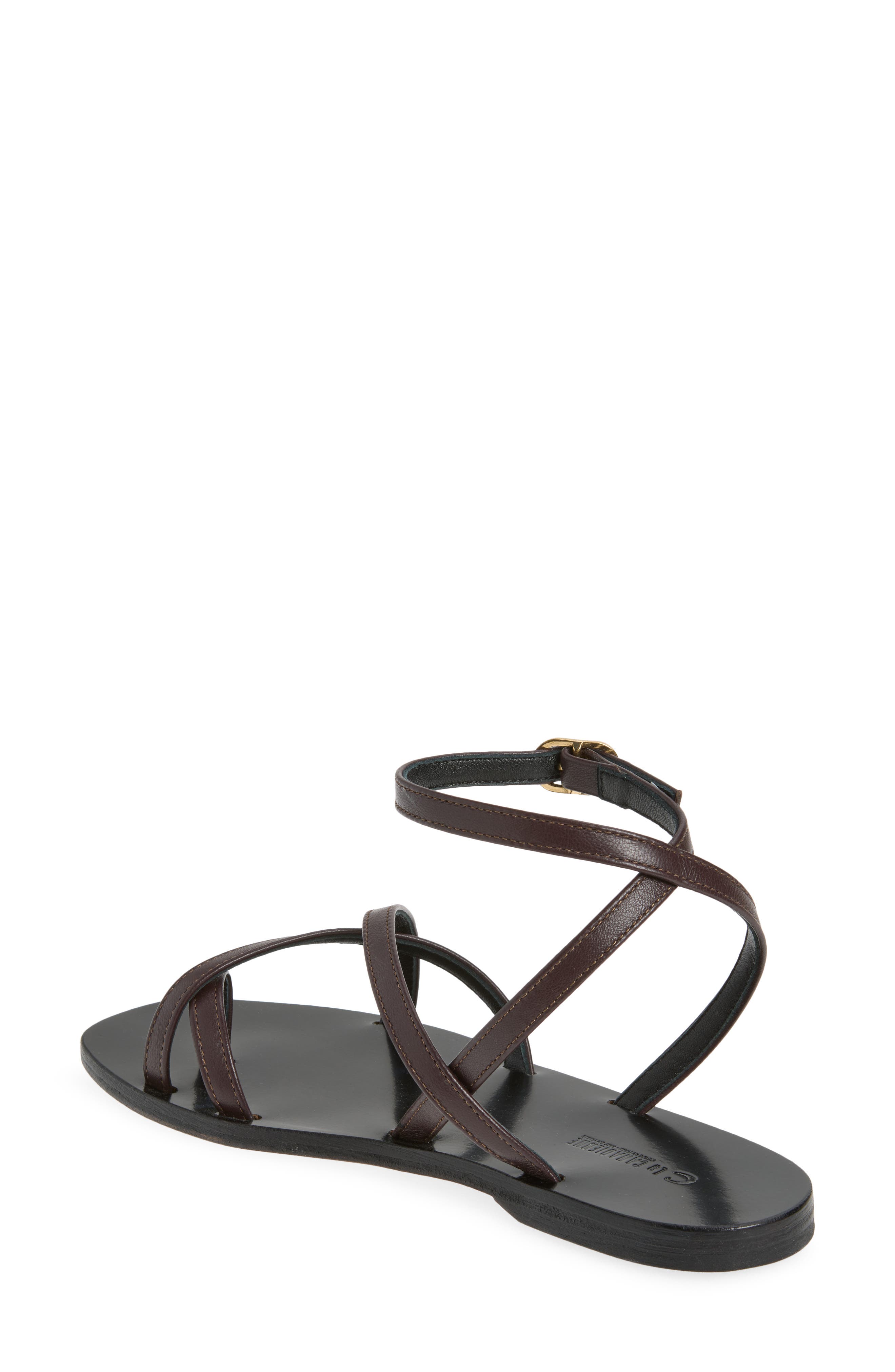 La Canadienne Gentle Ankle Wrap Sandal, Alternate, color, Brown
