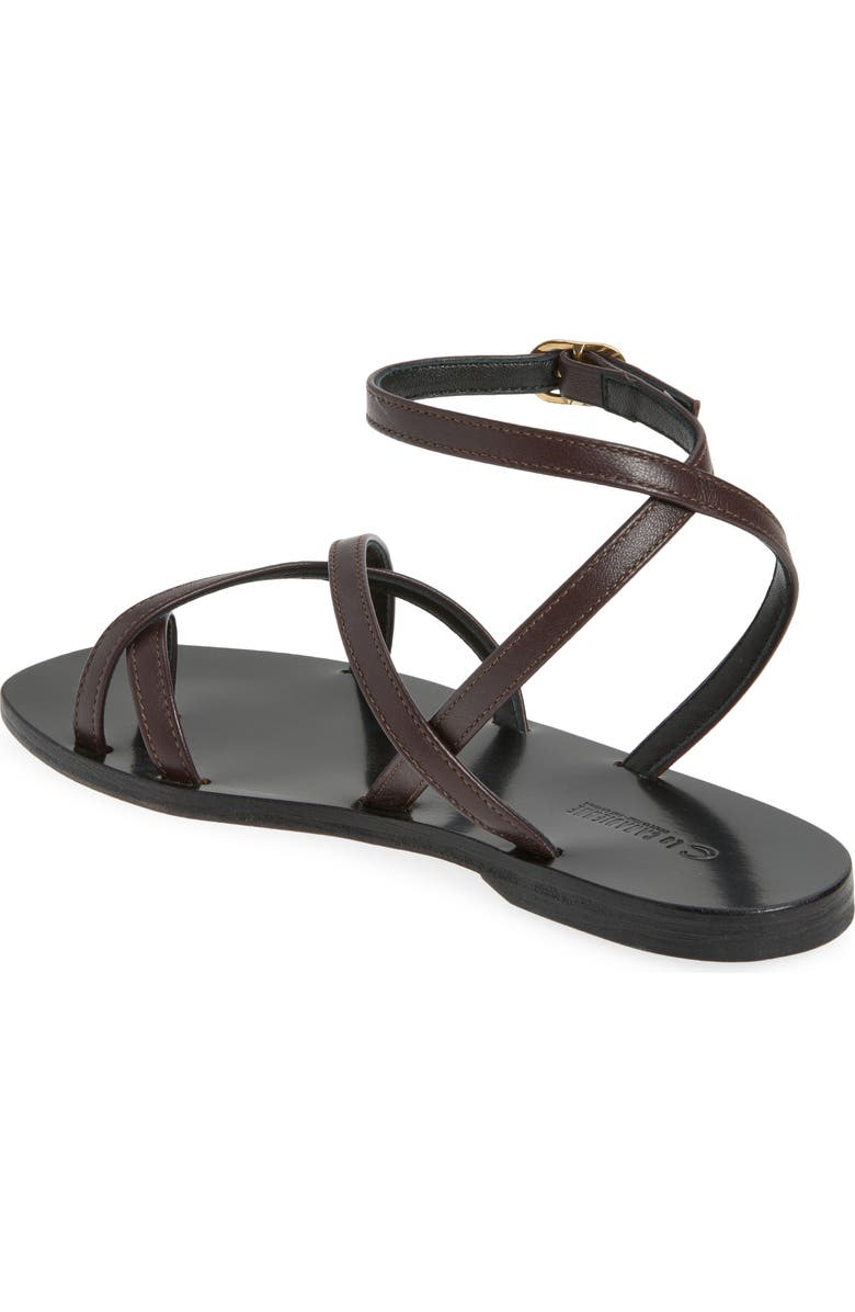 La Canadienne Gentle Ankle Wrap Sandal, Alternate, color, Brown