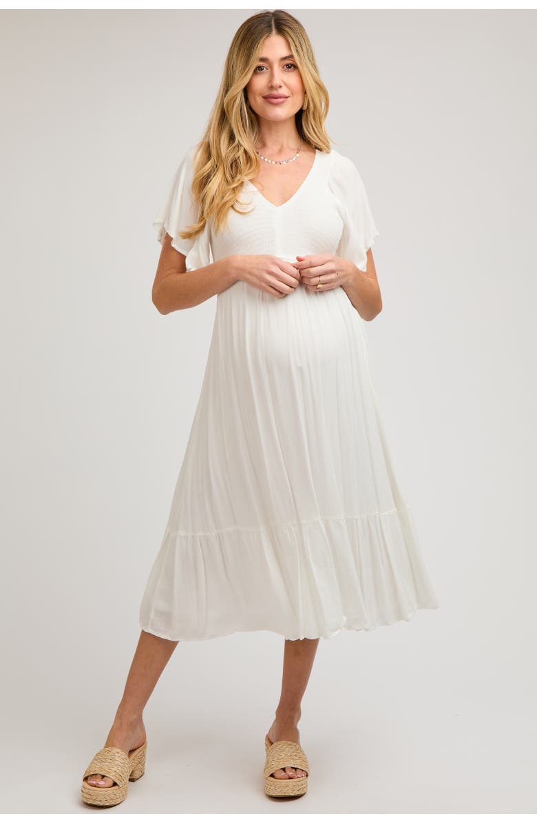 PinkBlush Smocked Ruffle Dress, Alternate, color, White