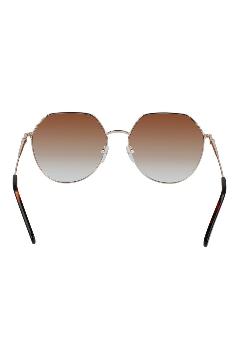 Roseau 60mm Gradient Round Sunglasses, Alternate, color, ROSE GOLD / BRICK