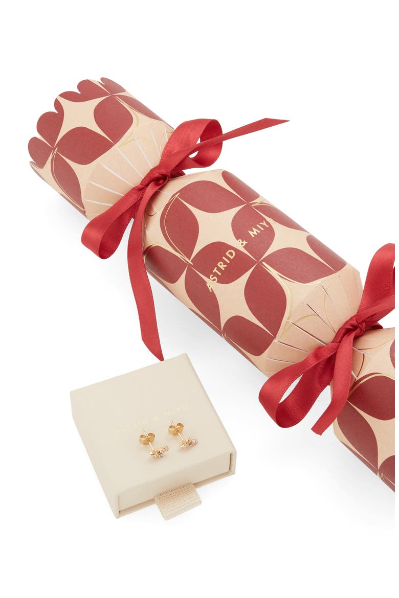 Twilight Star Stud Earrings Christmas Cracker, Main, color, GOLD